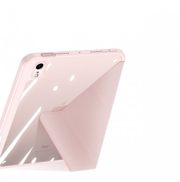Dux Ducis Magi fodral för iPad mini 2021 smart skal med stativ och förvaring för Apple Pencil rosa