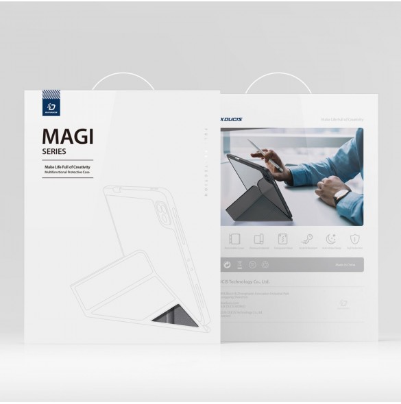 Dux Ducis Magi Fodral för iPad Pro 11'' 2022/2021/2020/2018 Smart Cover med ställ och förvaring för Apple Pencil Grey