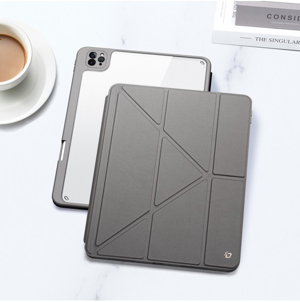 Dux Ducis Magi Fodral för iPad Pro 11'' 2022/2021/2020/2018 Smart Cover med ställ och förvaring för Apple Pencil Grey