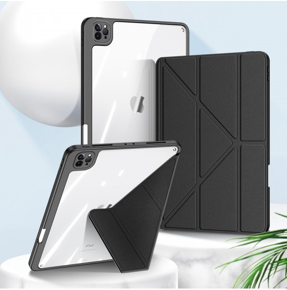 Dux Ducis Magi Fodral för iPad Pro 11'' 2022/2021/2020/2018 Smart Cover med ställ och förvaring för Apple Pencil Grey