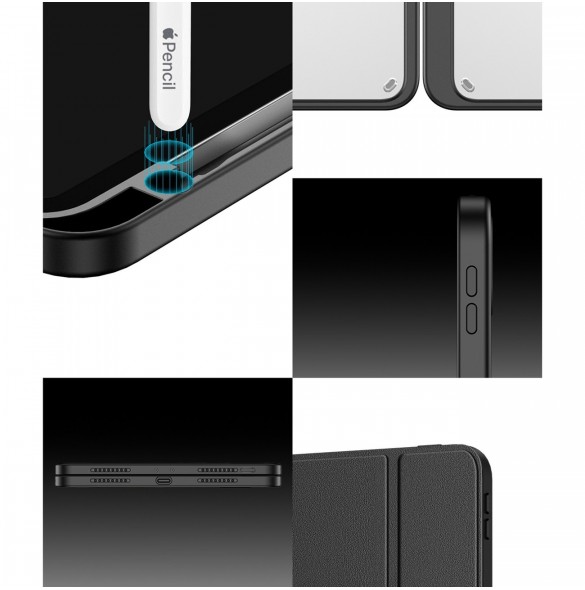 Dux Ducis Magi Fodral för iPad Pro 11'' 2022/2021/2020/2018 Smart Cover med ställ och förvaring för Apple Pencil Grey