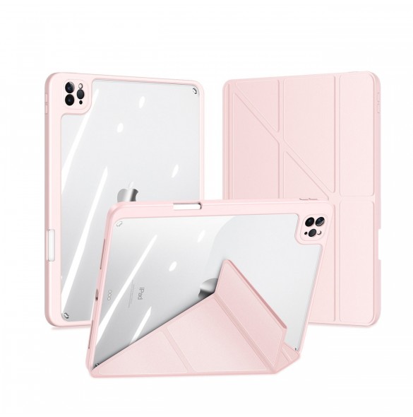 Dux Ducis Magi Fodral för iPad Pro 11'' 2022/2021/2020/2018 Smart Cover med ställ och förvaring för Apple Pencil Rosa