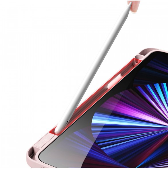 Dux Ducis Magi Fodral för iPad Pro 11'' 2022/2021/2020/2018 Smart Cover med ställ och förvaring för Apple Pencil Rosa
