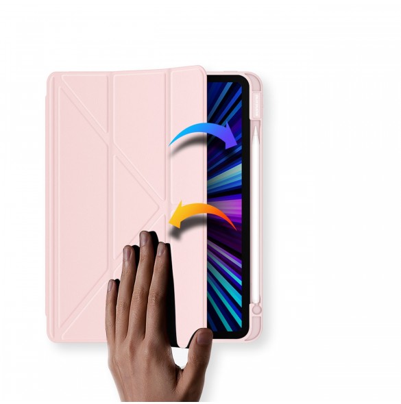 Dux Ducis Magi Fodral för iPad Pro 11'' 2022/2021/2020/2018 Smart Cover med ställ och förvaring för Apple Pencil Rosa