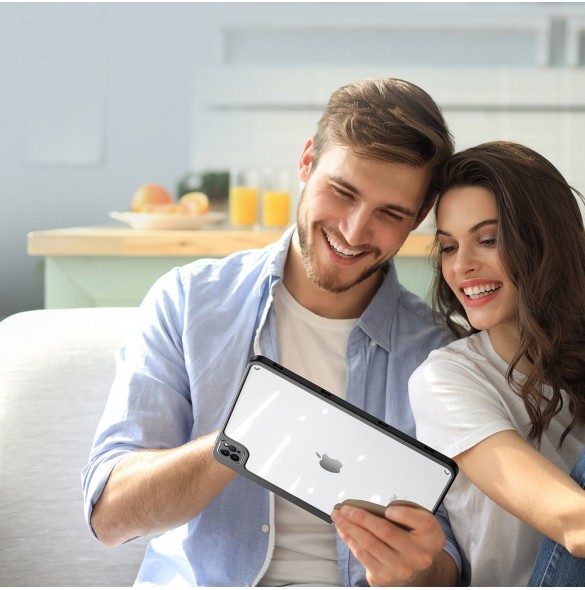Dux Ducis Magi Fodral för iPad Pro 12,9'' 2021/2020/2018 Smart Cover Fodral med ställ och förvaring för Apple Pencil Svart