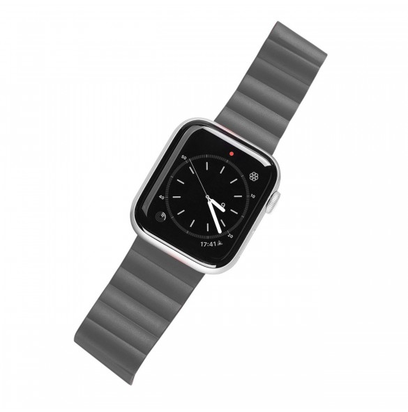 Dux Ducis Magnetrem Apple Watch Ultra Magnetic Armband Grå Orange Armband (Kedjeversion)