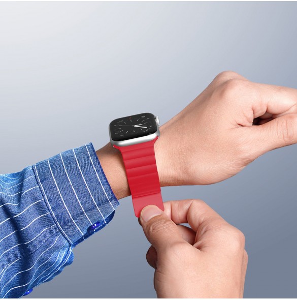 Dux Ducis Magnetrem Apple Watch Ultra Magnetic Armband Armband Röd (Kedjeversion)