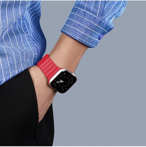 Dux Ducis Magnetrem Apple Watch Ultra Magnetic Armband Armband Röd (Kedjeversion)