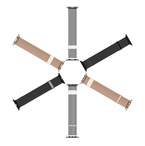 Dux Ducis magnetrem för klocka 9 / 8 / 7 / 6 / 5 / 4 / 3 / 2 / SE (38 / 40 / 41 mm) magnetband svart (Milanesisk version)