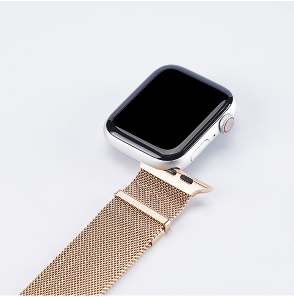 Dux Ducis Magnetic Strap Watch 7 Band 7/6/5/4/3/2 / SE (45/44 / 42mm) Magnetic Band Gold (Milanesisk version)