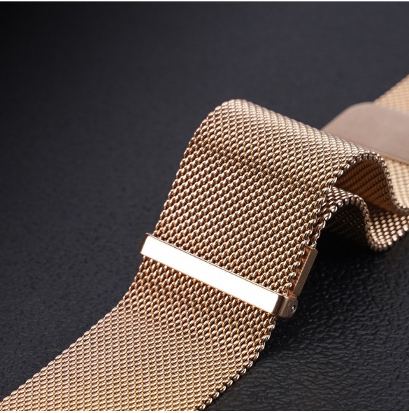 Dux Ducis Magnetic Strap Watch 7 Band 7/6/5/4/3/2 / SE (45/44 / 42mm) Magnetic Band Gold (Milanesisk version)