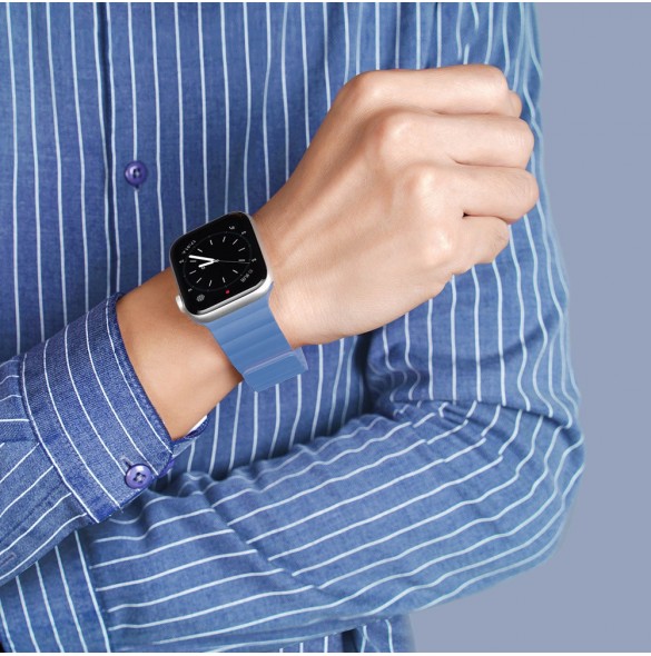 Dux Ducis Magnetic Strap Klockarmband 7/6/5/4/3/2 / SE (41/40 / 38mm) Magnetic Band Blue (Kedjeversion)