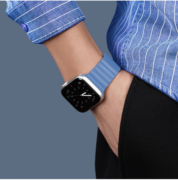 Dux Ducis Magnetic Strap Klockarmband 7/6/5/4/3/2 / SE (41/40 / 38mm) Magnetic Band Blue (Kedjeversion)