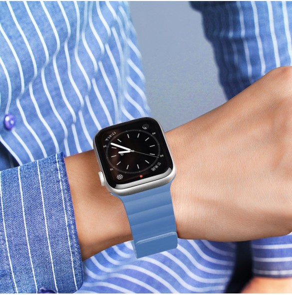 Dux Ducis Magnetic Strap Klockarmband 7/6/5/4/3/2 / SE (41/40 / 38mm) Magnetic Band Blue (Kedjeversion)