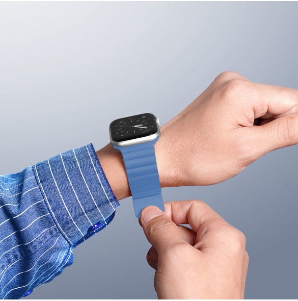 Dux Ducis Magnetic Strap Klockarmband 7/6/5/4/3/2 / SE (41/40 / 38mm) Magnetic Band Blue (Kedjeversion)