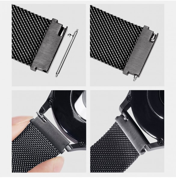 Dux Ducis Magnetic Armband Armband för Samsung Galaxy Watch / Huawei Watch / Honor Watch (20 mm band) Magnetisk Armband Svart
