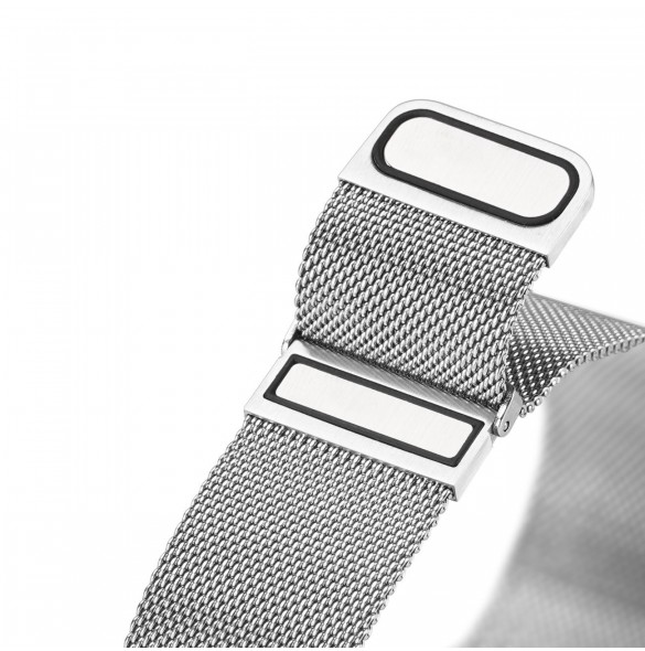 Dux Ducis Magnetarmband för Samsung Galaxy Watch / Huawei Watch / Honor Watch (20 mm band) Magnetiskt armband Silver (Milanes