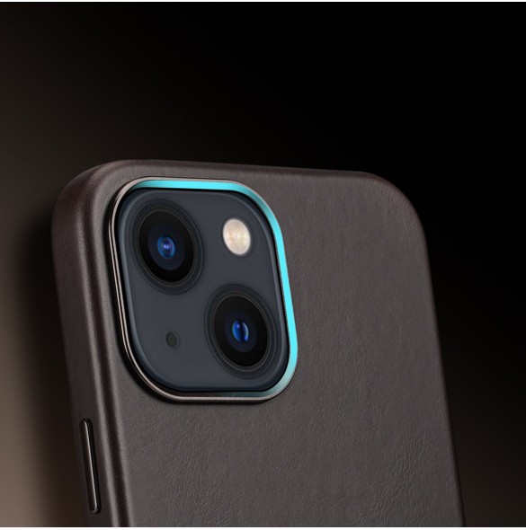 Dux Ducis Naples fodral för iPhone 13 läderfodral (MagSafe-kompatibelt) mörkbrunt