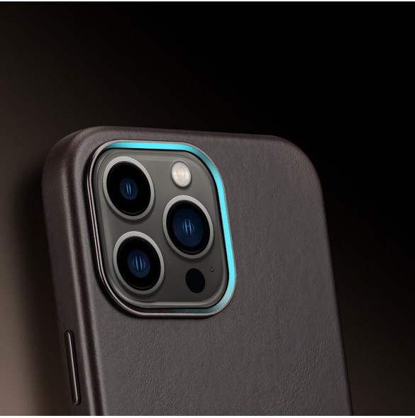 Dux Ducis Naples fodral för iPhone 13 Pro läderfodral (MagSafe-kompatibelt) mörkbrunt