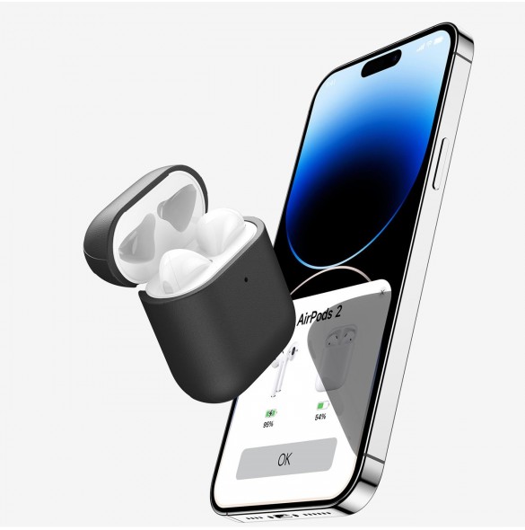 Dux Ducis Plen fodral för AirPods 2 / AirPods 1 hörlursfodral svart