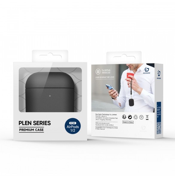 Dux Ducis Plen fodral för AirPods 2 / AirPods 1 hörlursfodral svart