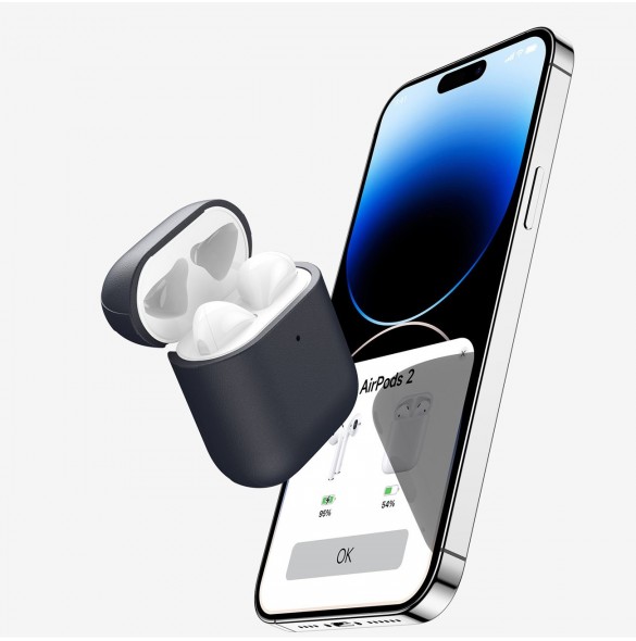 Dux Ducis Plen-fodral för AirPods 2 / AirPods 1 hörlursfodral blå
