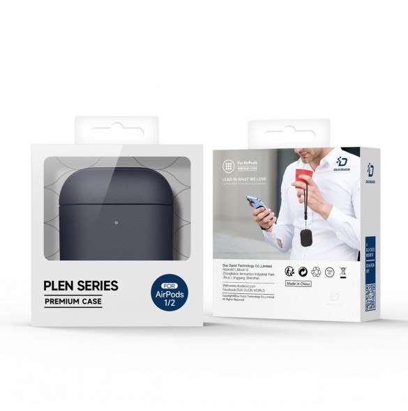 Dux Ducis Plen-fodral för AirPods 2 / AirPods 1 hörlursfodral blå
