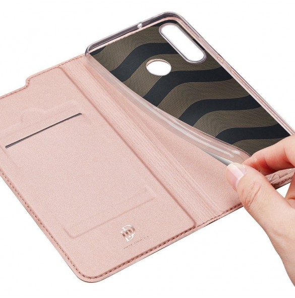 DUX DUCIS Skin Pro Bokhylla typ fodral för Huawei P40 Lite E rosa