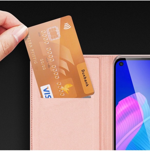 DUX DUCIS Skin Pro Bokhylla typ fodral för Huawei P40 Lite E rosa
