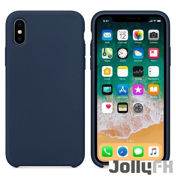 Mörkblå och mycket snyggt skydd iPhone XS / X.
