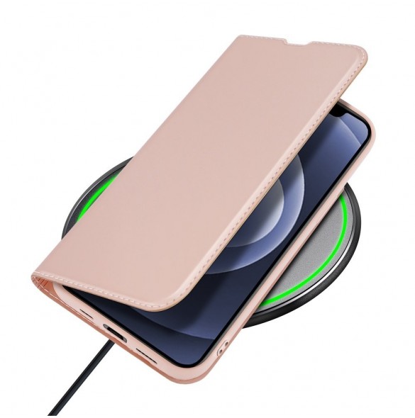Dux Ducis Skin Pro Bokhylla typ fodral för iPhone 13 rosa
