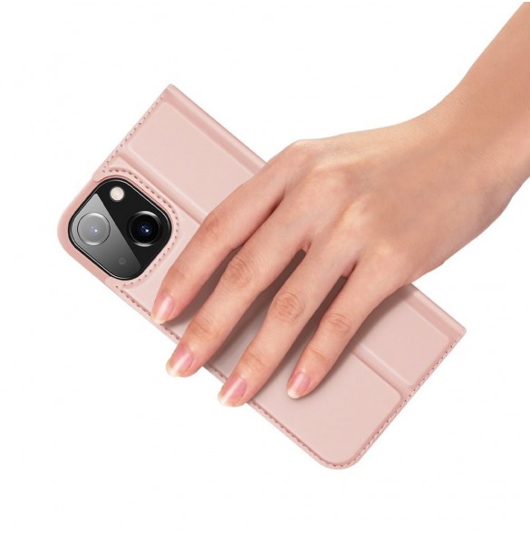 Dux Ducis Skin Pro Bokhylla typ fodral för iPhone 13 rosa