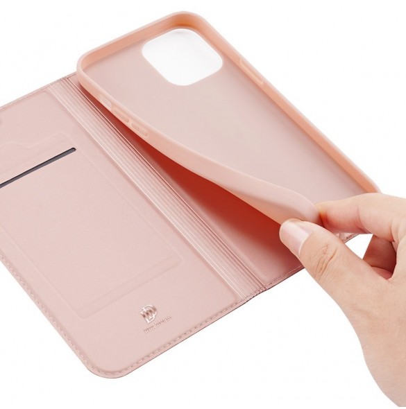 Dux Ducis Skin Pro Bokhylla typ fodral för iPhone 13 rosa