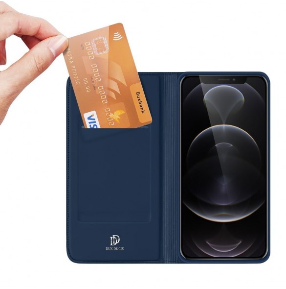Dux Ducis Skin Pro Bokhylla typ fodral för iPhone 13 Pro blå