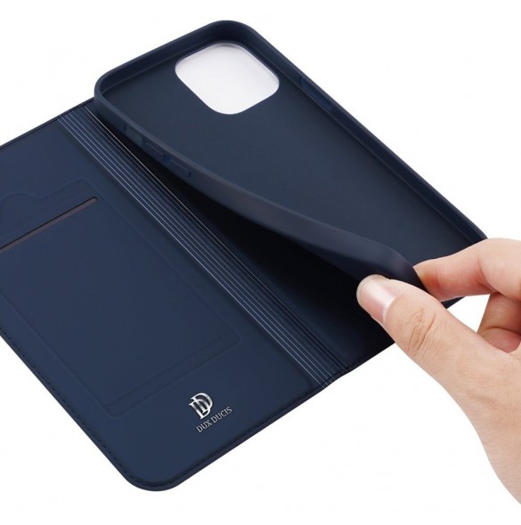 Dux Ducis Skin Pro Bokhylla typ fodral för iPhone 13 Pro blå
