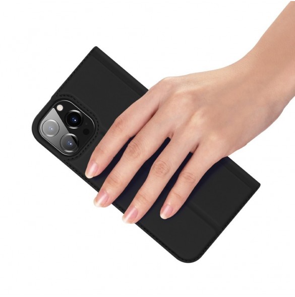 Dux Ducis Skin Pro Bokhylla typ fodral för iPhone 13 Pro Max svart