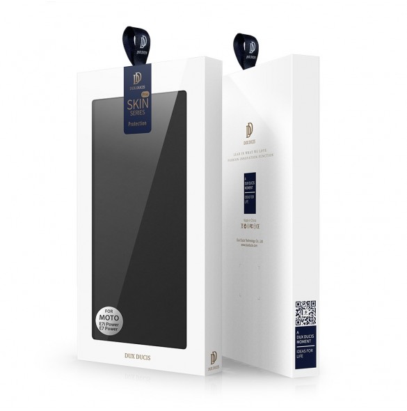 Dux Ducis Skin Pro Bokhylla typ väska för Motorola Moto E7 Power svart
