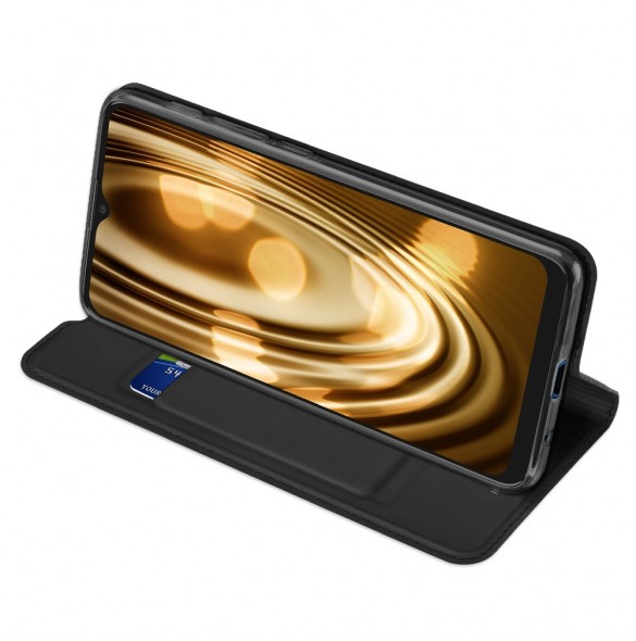 Dux Ducis Skin Pro Bokhylla typ väska för Motorola Moto E7 Power svart