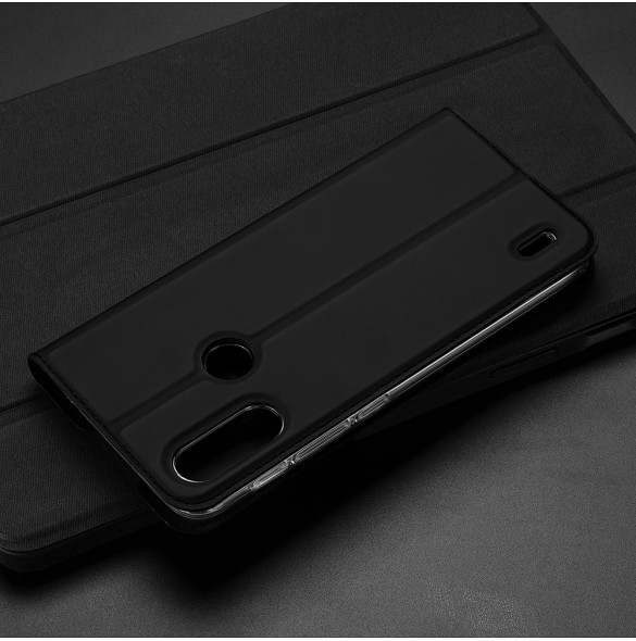 Dux Ducis Skin Pro Bokhylla typ väska för Motorola Moto E7 Power svart