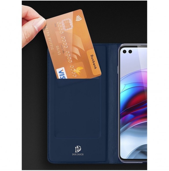 Dux Ducis Skin Pro Bokhylla typ väska för Motorola Moto G100 / Edge S svart