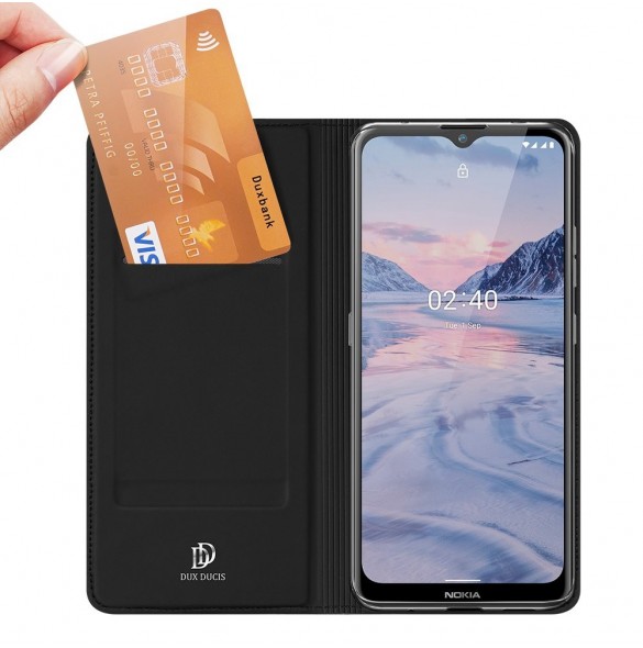 DUX DUCIS Skin Pro Bokhylla typ väska för Nokia 2.4 svart