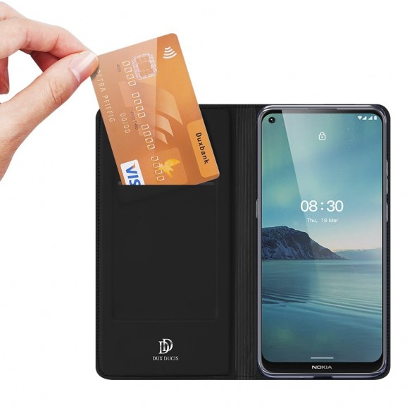 DUX DUCIS Skin Pro Bokhylla typ väska för Nokia 3.4 svart