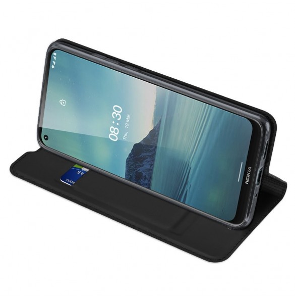 DUX DUCIS Skin Pro Bokhylla typ väska för Nokia 3.4 svart