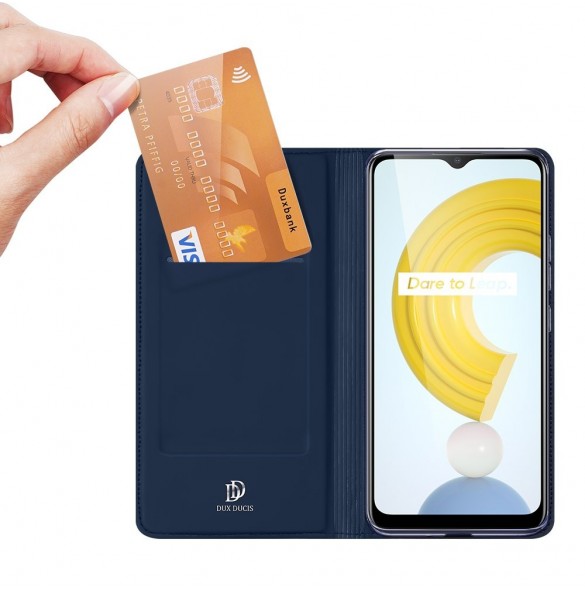 Dux Ducis Skin Pro Bokhylla typ väska för Realme C21 svart