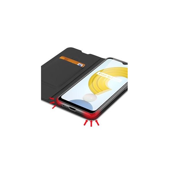 Dux Ducis Skin Pro Bokhylla typ väska för Realme C21 svart
