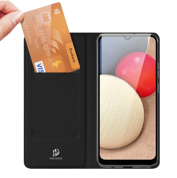 DUX DUCIS Skin Pro Bokhylla typ fodral för Samsung Galaxy A02s EU svart