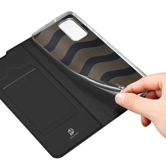 DUX DUCIS Skin Pro Bokhylla typ fodral för Samsung Galaxy A02s EU svart