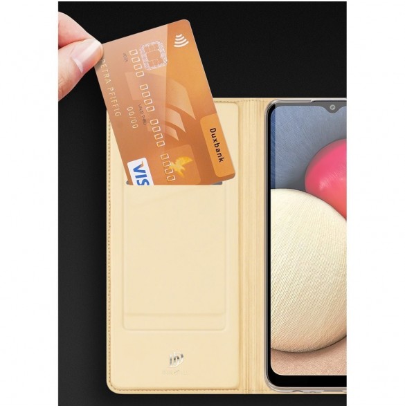 DUX DUCIS Skin Pro Bokhylla typ fodral för Samsung Galaxy A02s EU svart