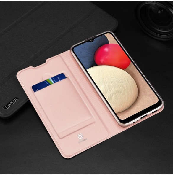 DUX DUCIS Skin Pro Bokhylla typ fodral för Samsung Galaxy A02s EU svart