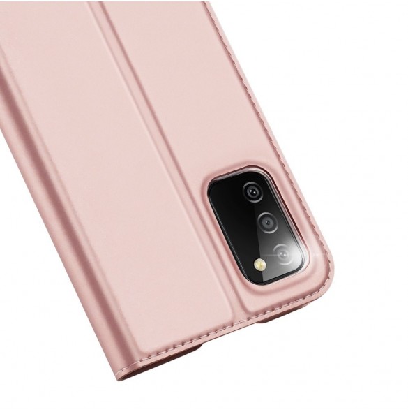 DUX DUCIS Skin Pro Bokhylla typ fodral för Samsung Galaxy A02s EU rosa